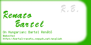 renato bartel business card